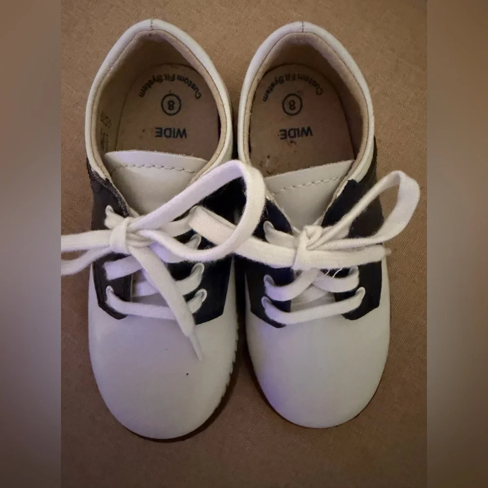 Footmates Classic White and Black Kids Shoes